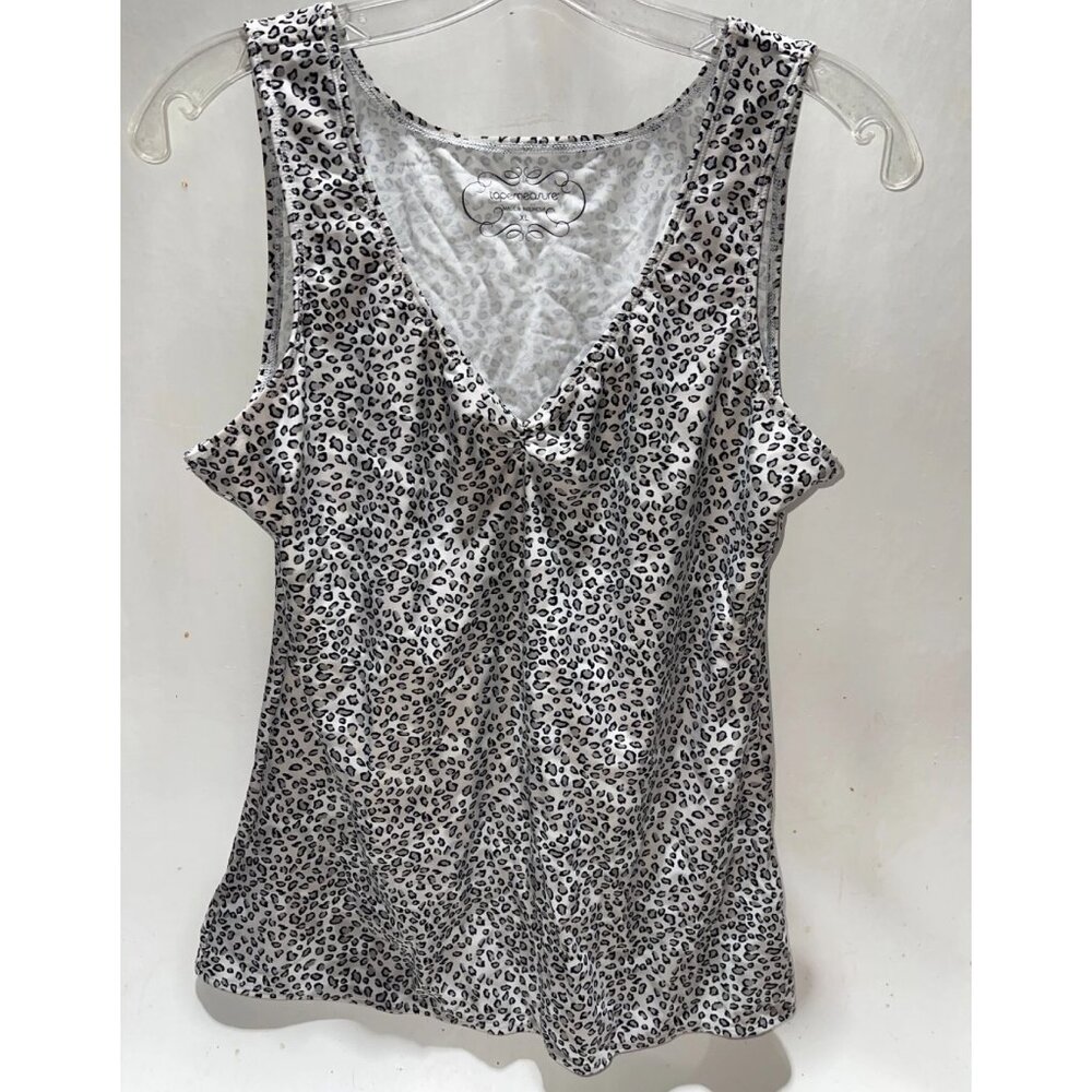 Tape Measure Shirt Junior's XL Lightweight Casual Cheetah Leopard Print Tank Top
